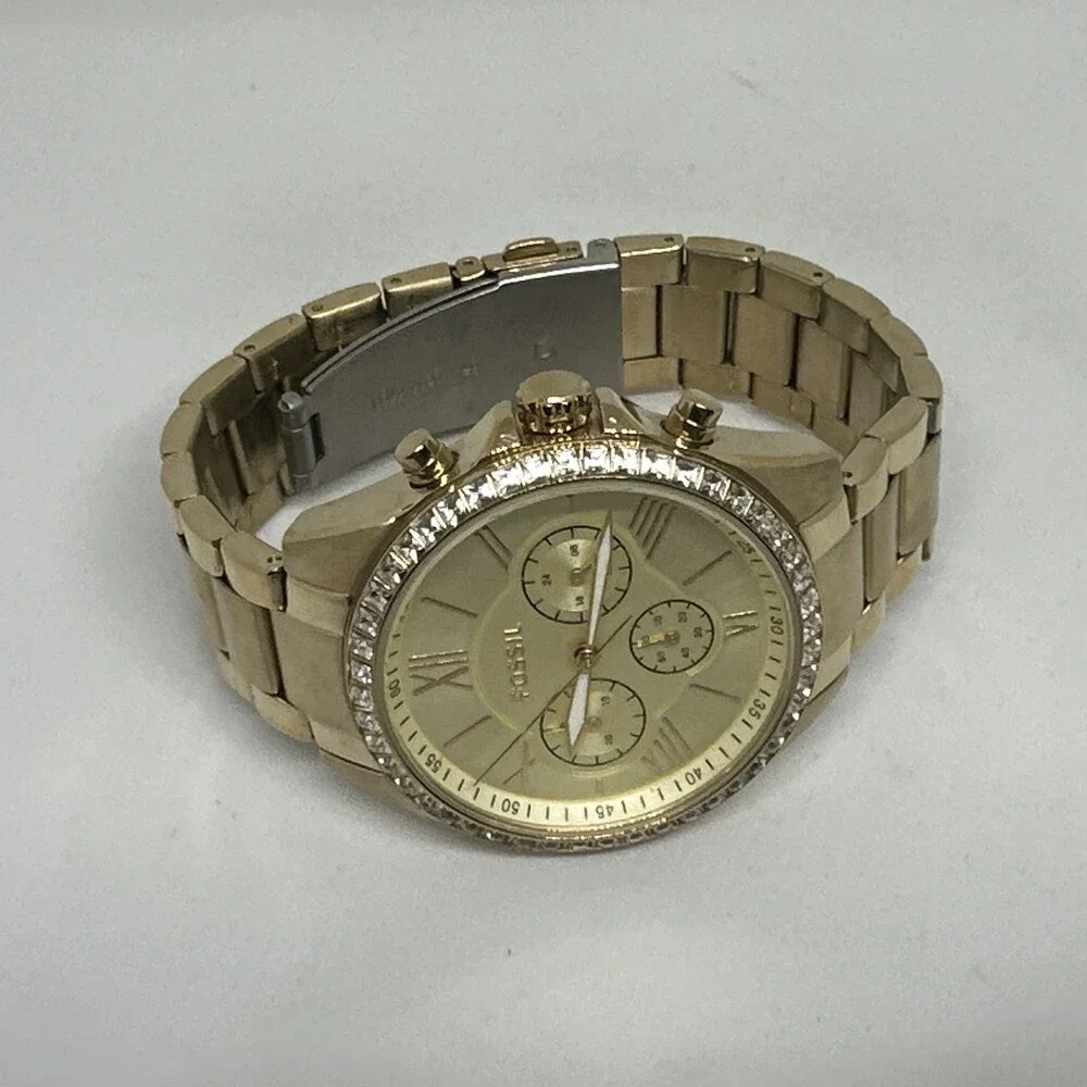 Fossil Modern BQ1775 Womens Gold Stainless Steel Analog Dial Quartz Watch HME682
